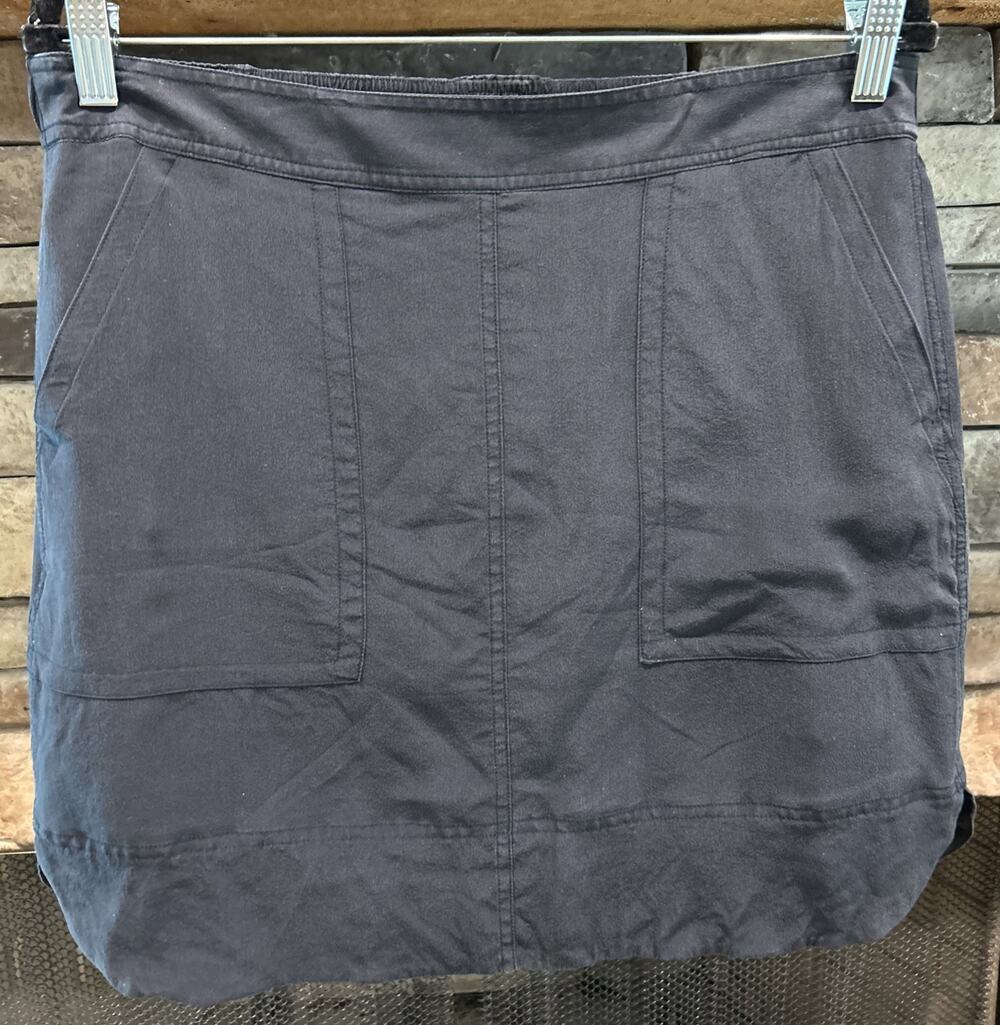 Women’s MADEWELL Black Pencil Straight Silk Skirt Size L *B4